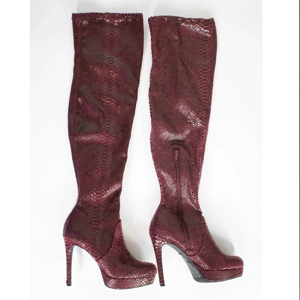 Thalia Sodi‎ Womens Clarissa Purple Over-The-Knee Boots, 6M
